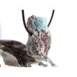 Larimar XXL Rohstein gebohrt  (Pektolith blau) - Rarität - ca. 4,1 cm x 2,2 cm x 2,1 cm