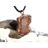 Versteinertes Holz Scheibenstein / Astquerschnitt - Anhänger - Öse - ca. 2,8 cm x 2,1 cm x 1,1 cm