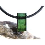 Turmalin grün (Verdelith) Kristallstab / Schmuckstein gebohrt gebohrt - AA-Sonderqualität - Rarität - ca. 1,3 cm x 0,7 cm x 0,6 cm