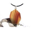Sarder natur Schmuckstein / Scheibenstein - Anhänger Öse Schmuckdose - AA-Sonderqualität - ca. 4 cm x 2,4 cm x 0,5 cm