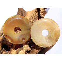 Sarder natur Donut Edelstein 35 mm (5 mm stark) - Rarit�t - Sonderqualit�t -