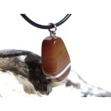 Sarder natur Schmuckstein / Scheibenstein - Anhänger Öse Schmuckdose - AA-Sonderqualität - ca. 2,9 cm x 1,6 cm x 0,8 cm
