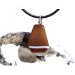 Sarder natur Schmuckstein / Scheibenstein - Anhänger Öse Schmuckdose - AA-Sonderqualität - ca. 2,9 cm x 1,6 cm x 0,8 cm