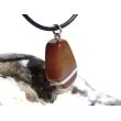Sarder natur Schmuckstein / Scheibenstein - Anhänger Öse Schmuckdose - AA-Sonderqualität - ca. 2,9 cm x 1,6 cm x 0,8 cm