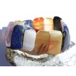Sarder-Amethyst-Lapislazuli-Achat-Hämatit-Sodalith Armband Scheiben - ca. 22 cm - Sonderqualität -