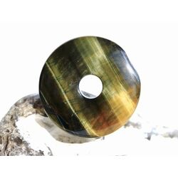 Tigerauge mit Falkenauge Donut Edelstein 40 mm (6 mm...
