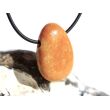 Jaspis gelb Scheibenstein / Trommelstein gebohrt - ca. 3 cm x 2,1 cm x 1 cm