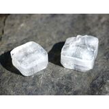 Apophyllit farblos / wei� Kristall / Rohstein flach -...