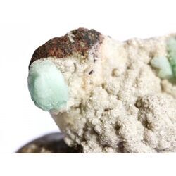 Apophyllit grn mit Stilbit Kristallstufe / Rohstein - Raritt - ca. 3,9 cm x 2,8 cm x 2,5 cm