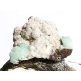 Apophyllit grün mit Stilbit Kristallstufe / Rohstein - Rarität - ca. 3,9 cm x 2,8 cm x 2,5 cm