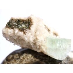 Apophyllit grn mit Stilbit Kristallstufe / Rohstein - Raritt - ca. 4 cm x 2,2 cm x 2 cm