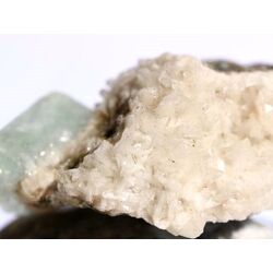 Apophyllit grn mit Stilbit Kristallstufe / Rohstein - Raritt - ca. 4 cm x 2,2 cm x 2 cm