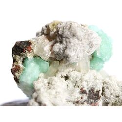 Apophyllit grn mit Stilbit Kristallstufe / Rohstein - Raritt - ca. 4,2 cm x 3,3 cm x 2,3 cm