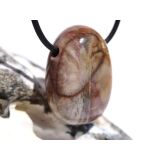 Versteinertes Holz Trommelstein gebohrt - Sonderqualität - ca. 3,1 cm x 2,1 cm x 1,5 cm