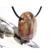 Versteinertes Holz Trommelstein gebohrt - Sonderqualität - ca. 3,1 cm x 2,1 cm x 1,5 cm