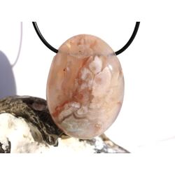Blumenachat XXXL Schmuckstein Cabochon gebohrt - Sonderqualitt - ca. 4,9 cm x 3,7 cm x 1,5 cm