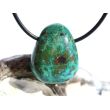 Chrysokoll Trommelstein / Scheibenstein gebohrt - Sonderqualität - ca. 2,7 cm x 2,1 cm x 1,1 cm