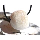 Skolezit (Zeolithe) Trommelstein / Schmuckstein gebohrt - Sonderqualität - ca. 2,8 cm x 2,6 cm x 1,8 cm