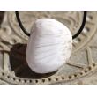 Skolezit (Zeolithe) Trommelstein / Schmuckstein gebohrt - Sonderqualität - ca. 3,3 cm x 2,8 cm x 1,7 cm