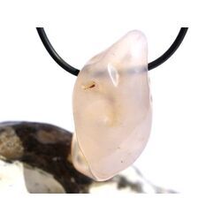 Chalcedon rosa (Rosenchalcedon) XL Trommelstein gebohrt - Sonderqualit�t - Rarit�t - ca. 3,8 cm x 2 cm x 2,1 cm