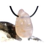 Chalcedon rosa (Rosenchalcedon) XL Trommelstein gebohrt -...