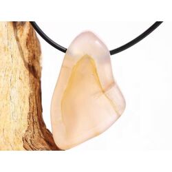 Chalcedon rosa (Rosenchalcedon) XXL Trommelstein gebohrt - Sonderqualitt - Raritt - ca. 4,1 cm x 2,6 cm x 1,8 cm