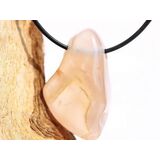 Chalcedon rosa (Rosenchalcedon) XXL Trommelstein gebohrt...