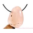 Chalcedon rosa (Rosenchalcedon) XXL Trommelstein gebohrt - AA-Sonderqualität - Rarität - ca. 4 cm x 2,7 cm x 1,9 cm