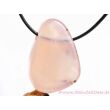 Chalcedon rosa (Rosenchalcedon) XXL Trommelstein gebohrt - AA-Sonderqualität - Rarität - ca. 4 cm x 2,7 cm x 1,9 cm