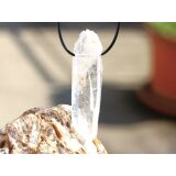 Bergkristall XXXL Doppelender Kristallstab / Kristallspitze natur gebohrt - Sonderqualität - ca. 7,5 cm x 2,1 cm x 1,4 cm