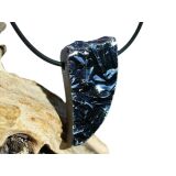 Silizium (Silicium) XXL Schmuckstein / Scheibenstein gebohrt - AA-Sonderqualität - Rarität - Handarbeit - ca. 3,8 cm x 2,1 cm x 0,9 cm (GKS)