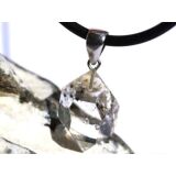 Herkimer Diamant Doppelender Kristall Anhänger Silberöse - AA-Sonderqualität - Rarität - ca. 3,5 cm x 1,6 cm x 1,5 cm