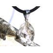 Herkimer Diamant Doppelender Kristall Anhänger Silberöse - AA-Sonderqualität - Rarität - ca. 3,5 cm x 1,6 cm x 1,5 cm