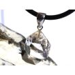 Herkimer Diamant Doppelender Kristall Anhänger Silberöse - AA-Sonderqualität - Rarität - ca. 3,5 cm x 1,6 cm x 1,5 cm