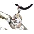 Herkimer Diamant Doppelender Kristall Anhänger Silberöse - AA-Sonderqualität - Rarität - ca. 3,5 cm x 1,6 cm x 1,5 cm