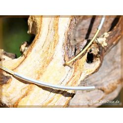 Stahlreifen / Halsreif mit Steckverschluss - stahlgrau / silberfarben - 4 dnne Kordeln (0,5 mm) - ca. 50 cm -
