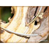 Stahlreifen / Halsreif mit Steckverschluss - stahlgrau / silberfarben - 4 dünne Kordeln (0,5 mm) - ca. 50 cm -