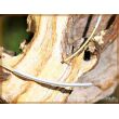 Stahlreifen / Halsreif mit Steckverschluss - stahlgrau / silberfarben - 4 dünne Kordeln (0,5 mm) - ca. 50 cm -