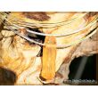Stahlreifen / Halsreif mit Steckverschluss - stahlgrau / goldfarben - 4 dünne Kordeln (0,5 mm) - ca. 42 cm -