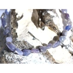 Tansanit (Zoisit) Armband Nuggets 6-9 mm - ca. 19 cm