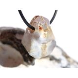 Schlangenhautachat Trommelstein gebohrt - Sonderqualität - ca. 2,7 cm x 2,2 cm x 1,6 cm