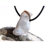 Schlangenhautachat Trommelstein gebohrt - Sonderqualität - ca. 3 cm x 1,8 cm x 1,2 cm