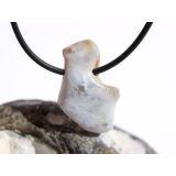Schlangenhautachat Trommelstein gebohrt - Sonderqualität - ca. 3 cm x 1,8 cm x 1,2 cm