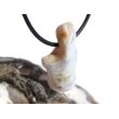 Schlangenhautachat Trommelstein gebohrt - Sonderqualität - ca. 3 cm x 1,8 cm x 1,2 cm