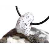 Schlangenhautachat Trommelstein gebohrt - Sonderqualität - ca. 2,2 cm x 1,9 cm x 1,6 cm