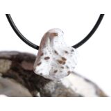 Schlangenhautachat Trommelstein gebohrt - Sonderqualität - ca. 2,2 cm x 1,9 cm x 1,6 cm