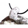 Schlangenhautachat Trommelstein gebohrt - Sonderqualität - ca. 2,2 cm x 1,9 cm x 1,6 cm