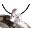 Schlangenhautachat Trommelstein gebohrt - Sonderqualität - ca. 2,2 cm x 1,9 cm x 1,6 cm