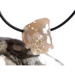 Schlangenhautachat Trommelstein gebohrt - Sonderqualit�t - ca. 2,1 cm x 2 cm x 1,6 cm