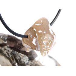 Schlangenhautachat Trommelstein gebohrt - Sonderqualit�t - ca. 2,1 cm x 2 cm x 1,6 cm
